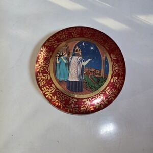 Vintage Meister Christmas Holiday Tin with Lid made in‎ Brazil